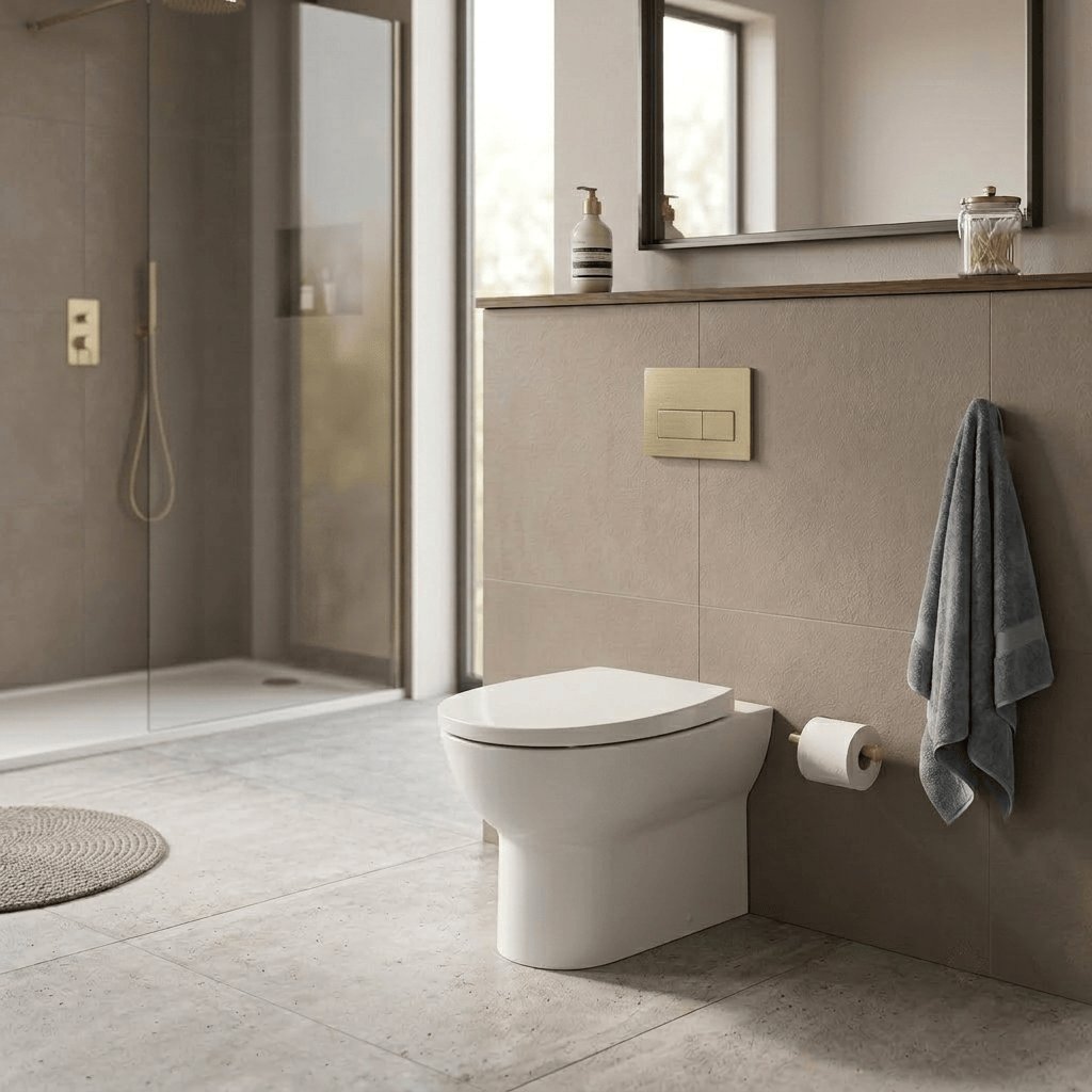 Aquarius Bathrooms Back To Wall Toilet Aquarius Urbano Rimless Back to Wall Toilet Pack with Cistern, Flush Plate, Soft Closing Seat and Hinge Covers