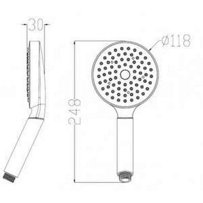 Imex Shower Handset Imex Essence Single Function Shower Handset in Chrome