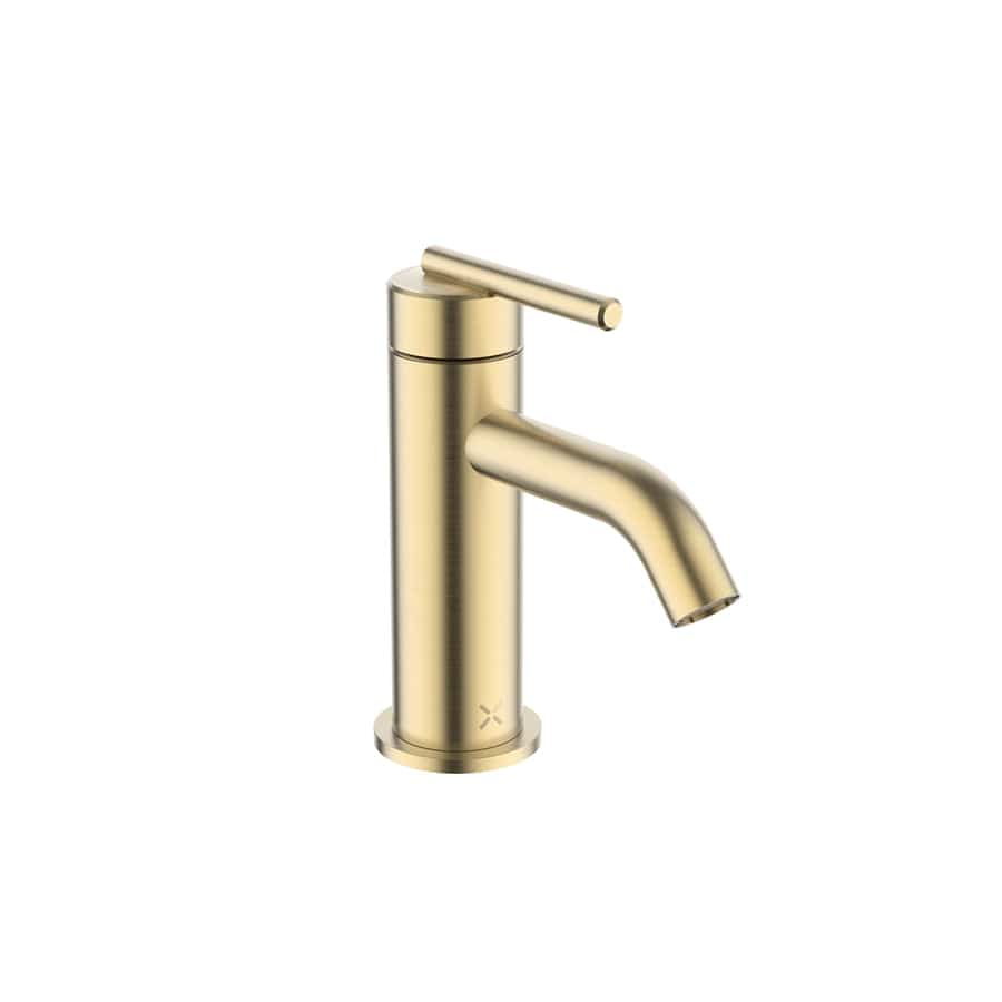 Crosswater Cloakroom Taps Brushed Brass Crosswater 3ONE6 Lever Mini Monobloc Basin Mixer Tap