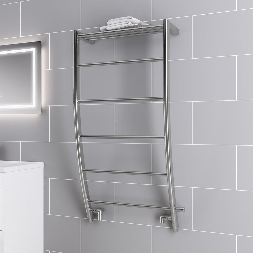 Eastbrook Ladder Rail Eastbrook Biava Corinium Designer Radiator in Chrome