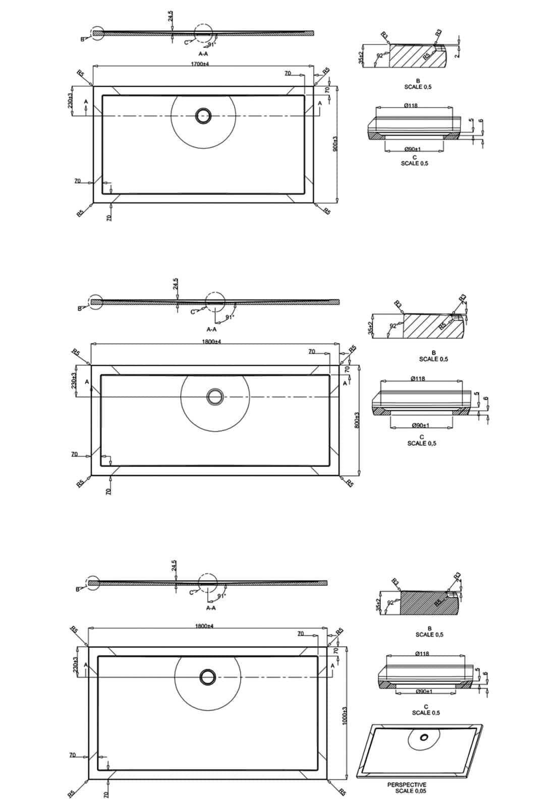 Crosswater Rectangle Shower Tray Crosswater 35mm Acrylic Rectangle Shower Tray
