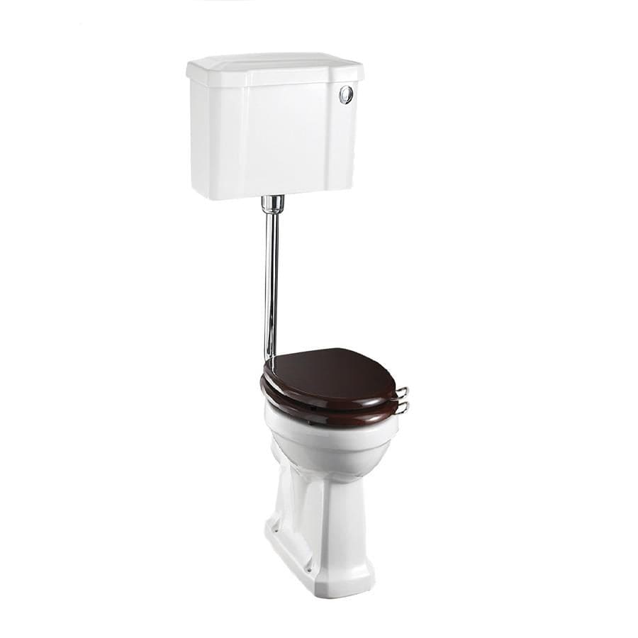 Burlington Low Level Toilet 440mm / Button / Chrome Burlington Regal Comfort Height Low Level Toilet