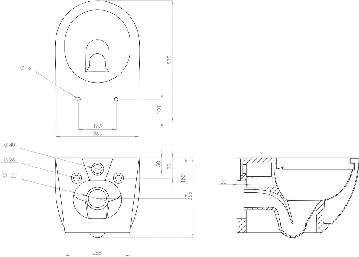 Saneux Wall Hung Toilet Saneux Air Wall Hung Long Projection Rimless Toilet with Soft Close Seat
