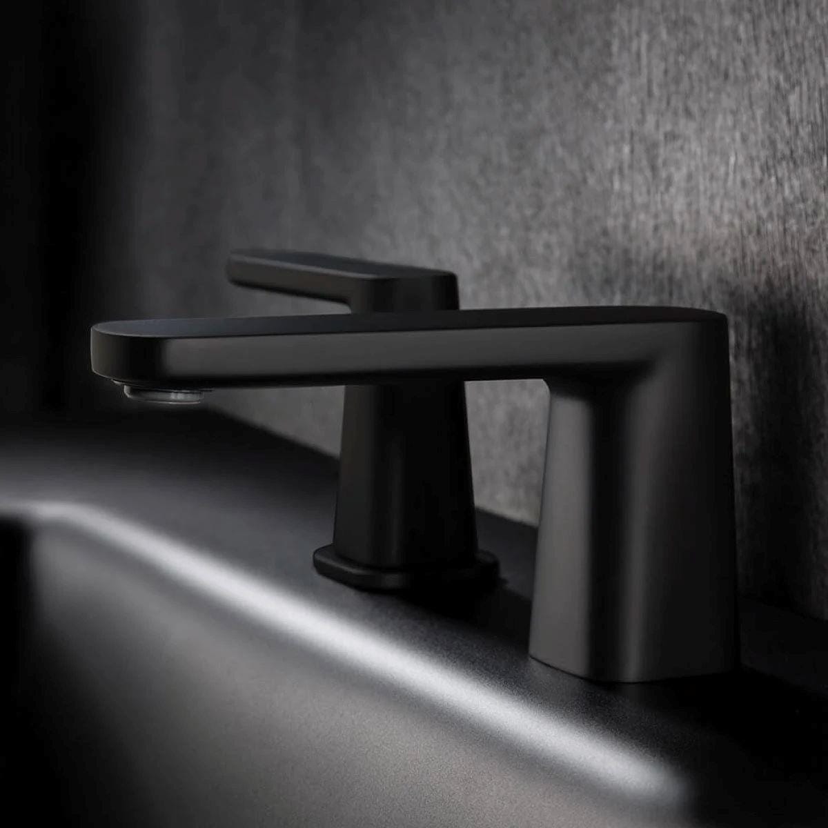 Crosswater 3 Tap Hole Basin Set Crosswater Marvel 3 Hole Basin Mixer Tap in Matt Black
