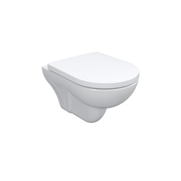 Imex Wall Hung Toilet Imex Ivan Rimless Wall Hung Toilet with Soft Close Seat in White