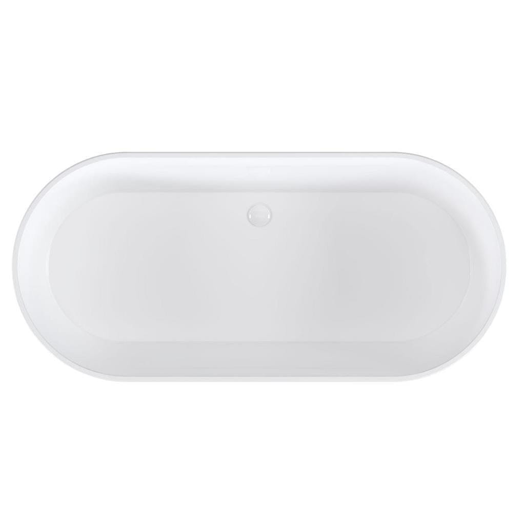 Eastbrook Modern Freestanding Bath Eastbrook Putney Low Level Freestanding Bath - 1590 x 740mm in Gloss White