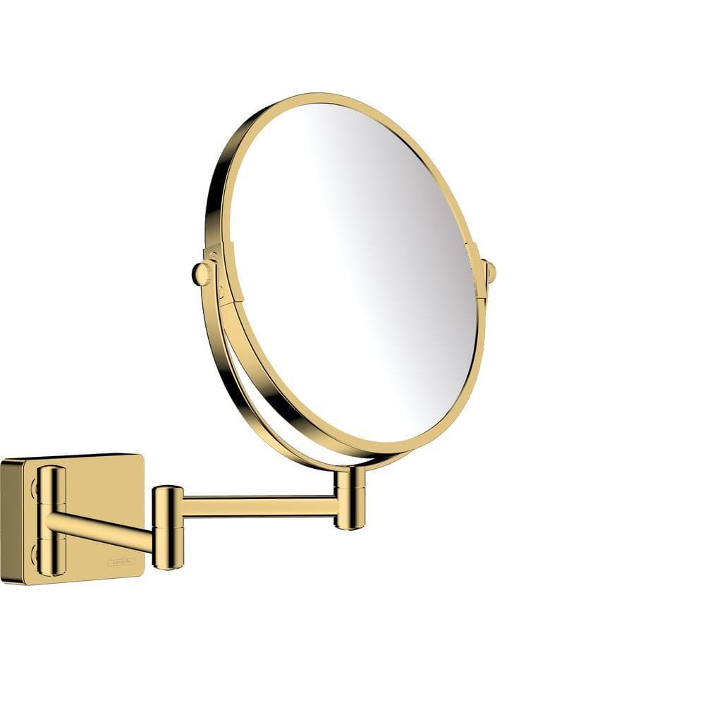 Hansgrohe Cosmetic and Shaving Mirror Polished Gold Optic Hansgrohe Addstoris Shaving Mirror