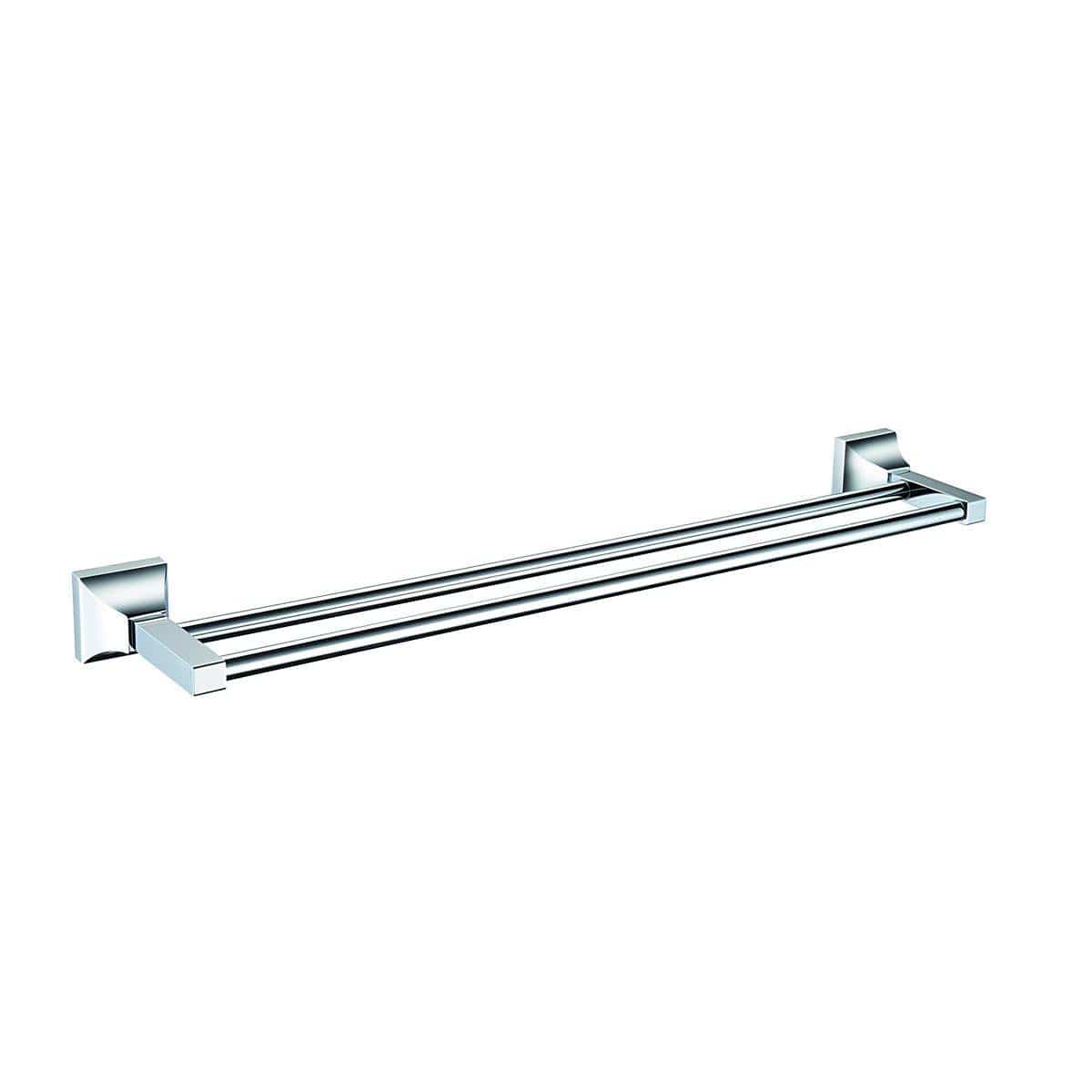 Heritage Towel Rails and Rings Heritage Chancery Double Towel Rail in Chrome