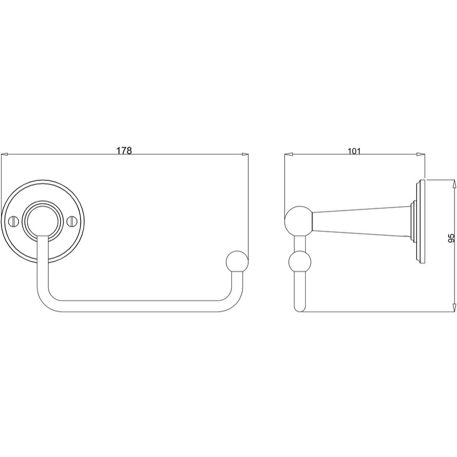 Burlington Toilet Roll Holder in Chrome