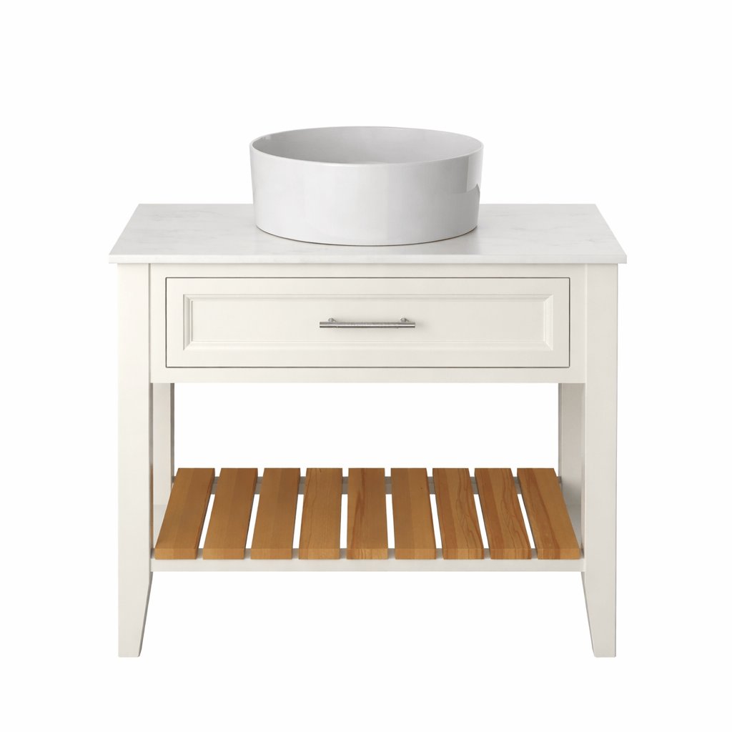 Heritage Floor Standing Vanity Unit Chantilly Heritage Broughton 800mm Washstand, Worktop and Basin Bundle