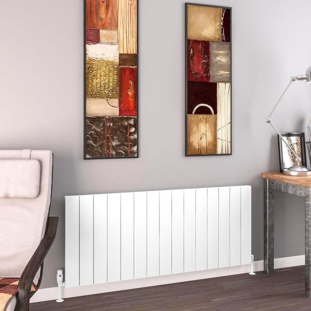 Eastbrook Panel Radiator 600 x 1420 / Electric Only Eastbrook Charlton Horizontal Aluminium Designer Radiator in Matt White