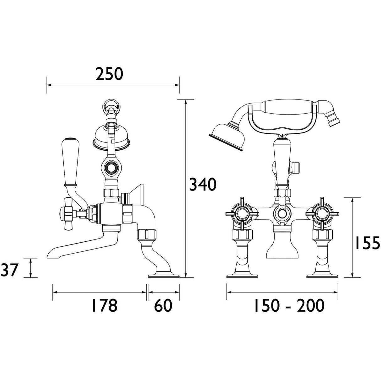 Heritage Bath Shower Mixer Heritage Dawlish Bath Shower Mixer Tap