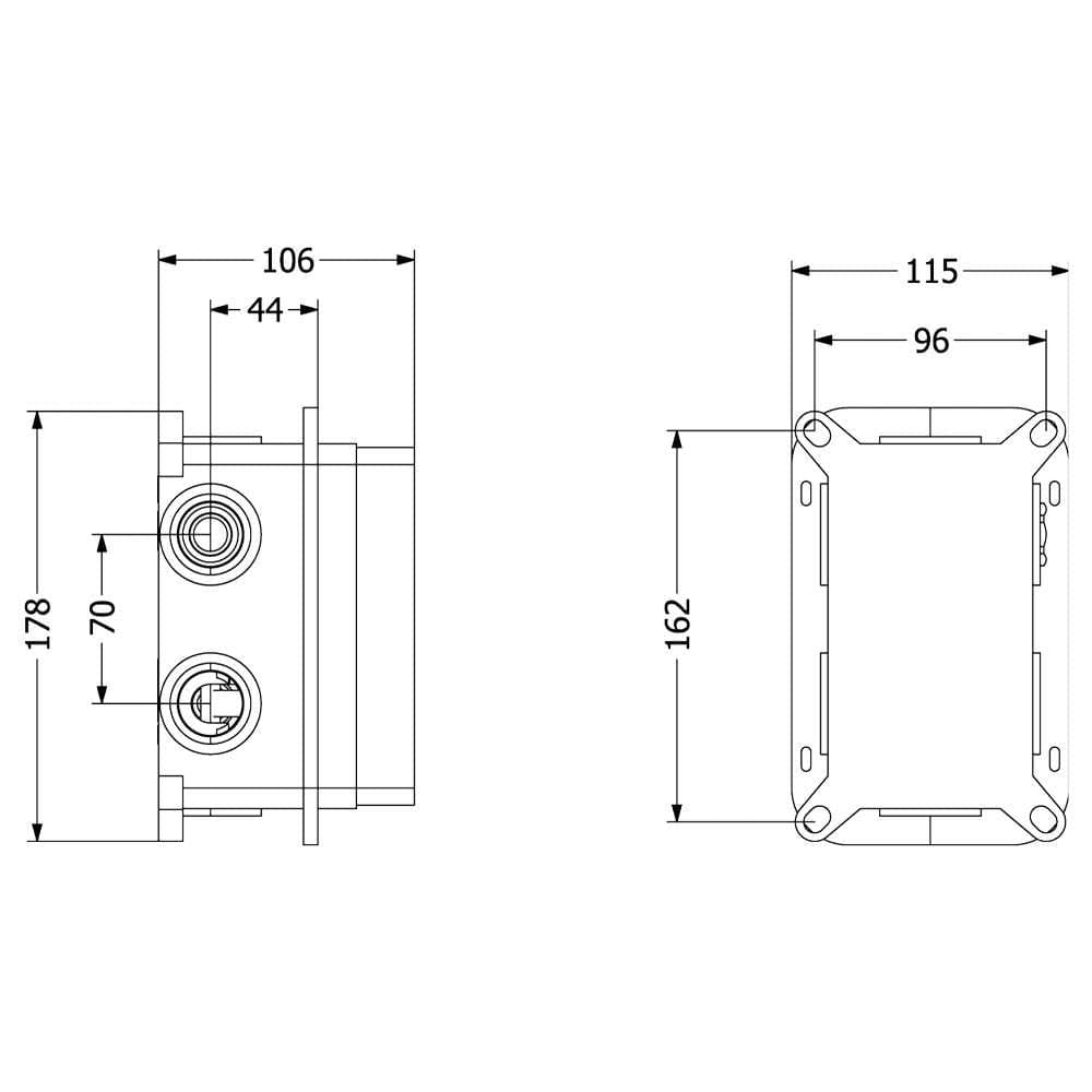 UK Bathroom Store Concealed Shower Set Villeroy & Boch Concealed Complete Shower Set 2 Outlet with Slide Rail Kit
