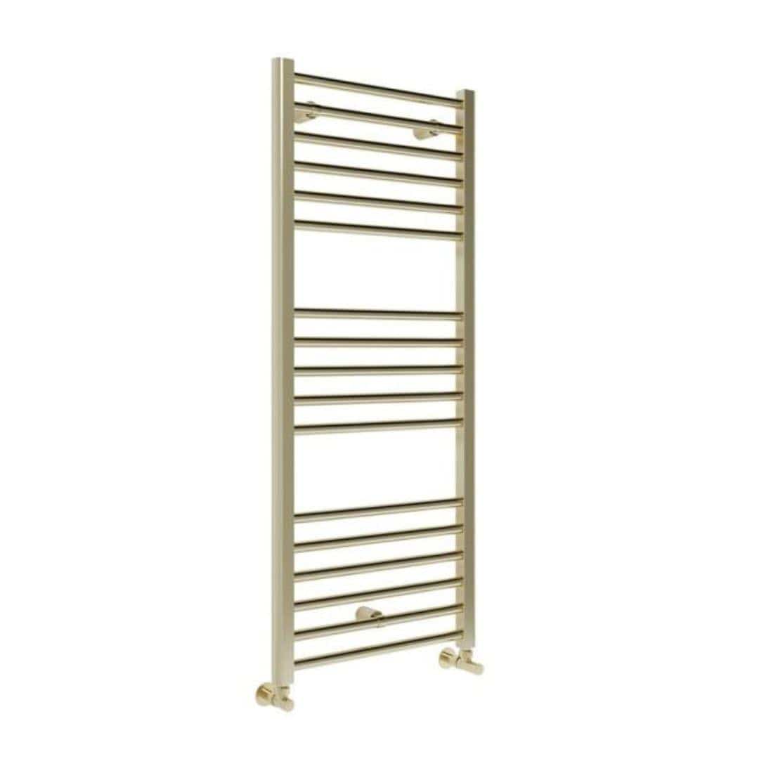 Aquarius Ladder Rail 1200 x 500mm Aquarius Auro Towel Rail in Brushed Brass