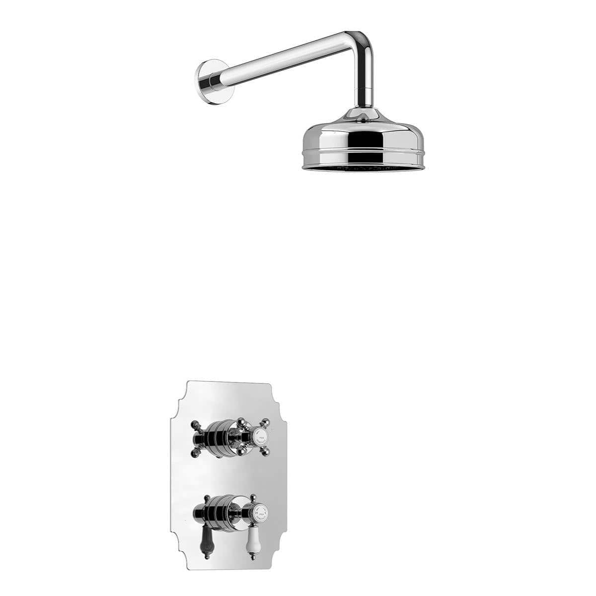Heritage Concealed Shower Set Chrome Heritage Glastonbury Concealed Shower with Deluxe Fixed Shower Head