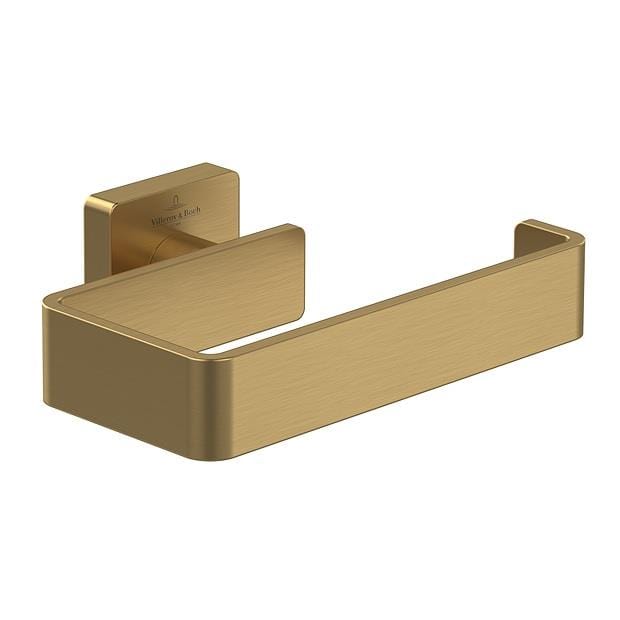Villeroy & Boch Toilet Roll Holder Brushed Gold Villeroy & Boch Elements - Striking Toilet Roll Holder