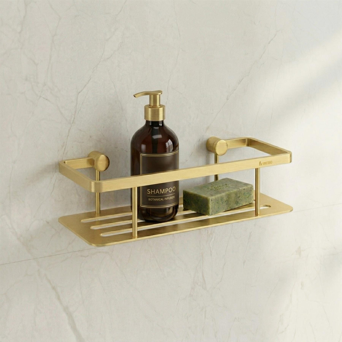 Smedbo Basket Brushed Brass Smedbo Sideline Design Shower Basket