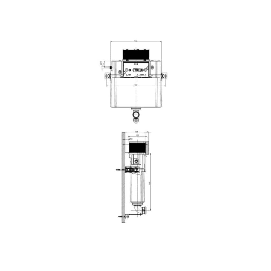 Roca Concealed Cistern ROCA Duplo One Tank Under Window Concealed Cistern