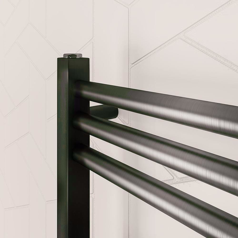 Eastbrook Wendover Straight Heated Towel Rail in Brushed Gunmetal