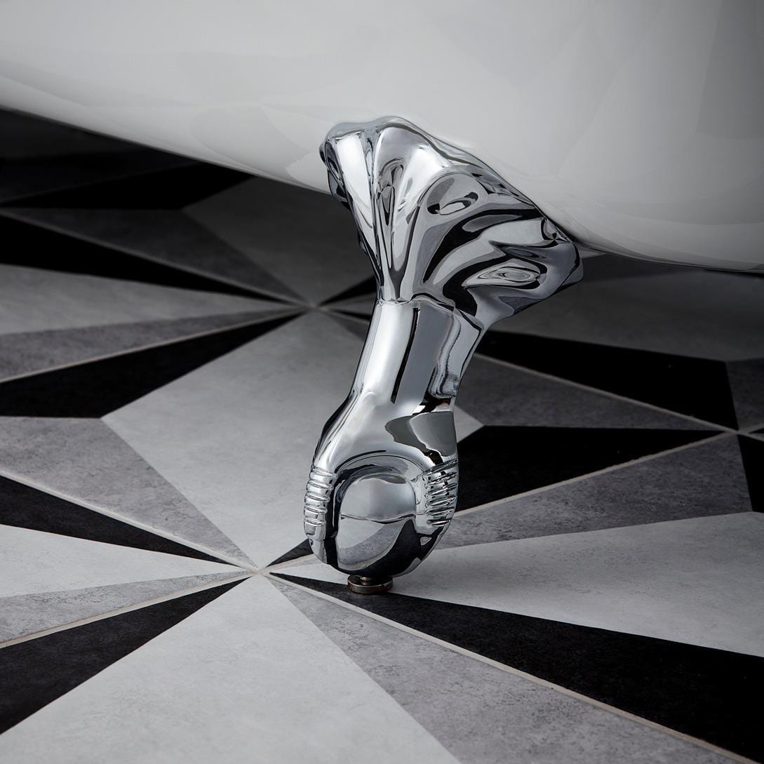 Heritage Roll Top and Slipper Freestanding Bath Heritage Tilbury Corner Freestanding Acrylic Singled Ended Bath with Chrome Feet