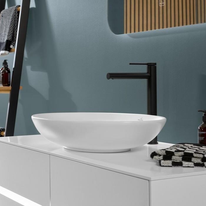 Villeroy & Boch Tall Basin Tap Matt Black Villeroy & Boch Loop & Friends Single Lever Tall Basin Mixer Tap