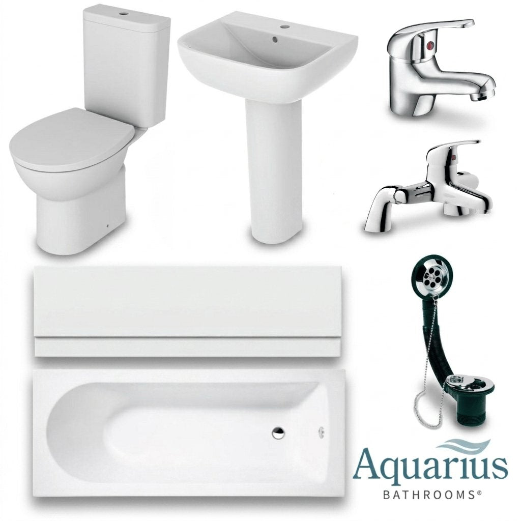 Aquarius Bathrooms Complete Bathroom Suite Aquarius Urbano Complete Bath Suite (with Single Ended 1700mm Bath)