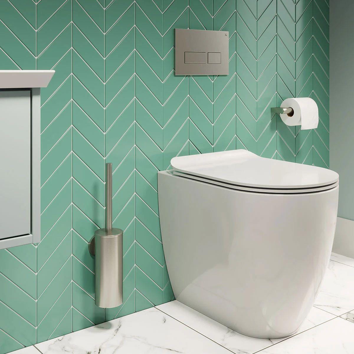 Crosswater Toilet Brush Holder Crosswater MPRO Wall Mounted Toilet Brush Set