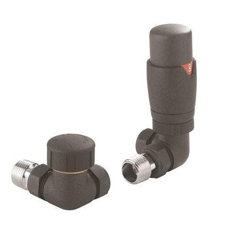Crosswater Radiator Valve Anthracite Crosswater Corner Thermostatic Radiator Valve