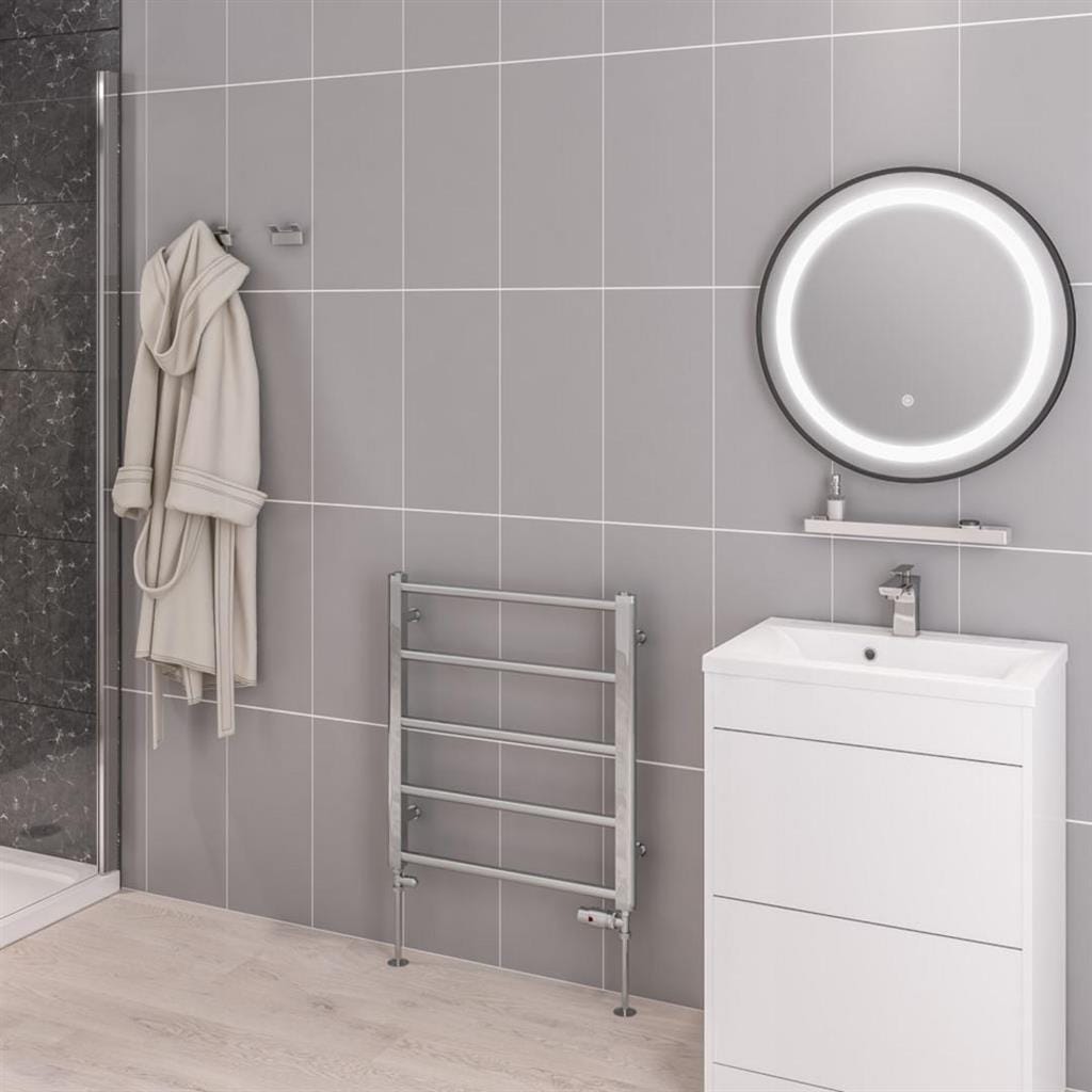 Eastbrook Ladder Rail 650 x 600 / Electric Only Eastbrook Tuscan Round Heated Towel Rail in Chrome