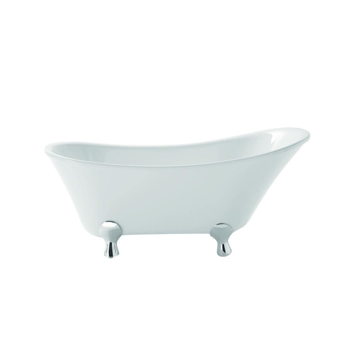 Heritage Roll Top and Slipper Freestanding Bath Heritage Grantham Freestanding Acrylic Single Ended Slipper Bath with Chrome Feet