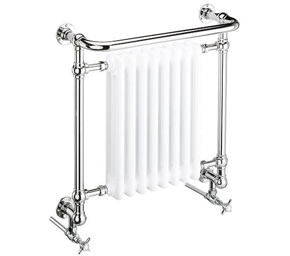 Heritage Insert Radiator Heritage Clifton Wall Mounted Traditional Radiator - 685 x 675mm - Chrome/White