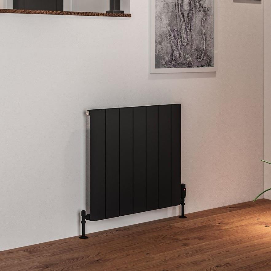 Eastbrook Panel Radiator Eastbrook Peretti Straight Horizontal Aluminum Radiator in Matt Black