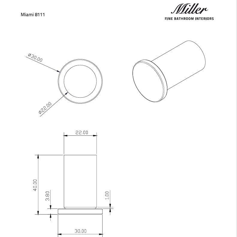 Miller Robe Hook Miller Boston/Miami Single Robe Hook