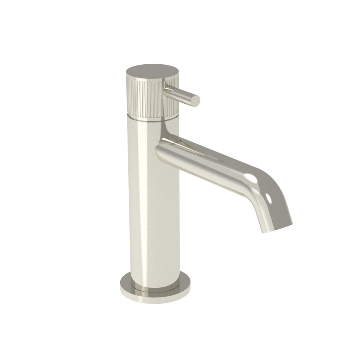 Saneux Mono Basin Tap Fluted Saneux Cos Deck Mounted Basin Mixer Tap in Brushed Nickel
