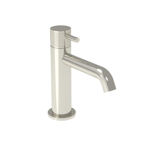 Saneux Mono Basin Tap Fluted Saneux Cos Deck Mounted Basin Mixer Tap in Brushed Nickel