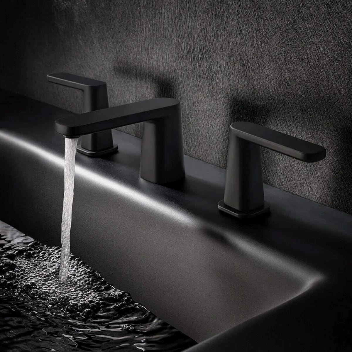 Crosswater 3 Tap Hole Basin Set Crosswater Marvel 3 Hole Basin Mixer Tap in Matt Black
