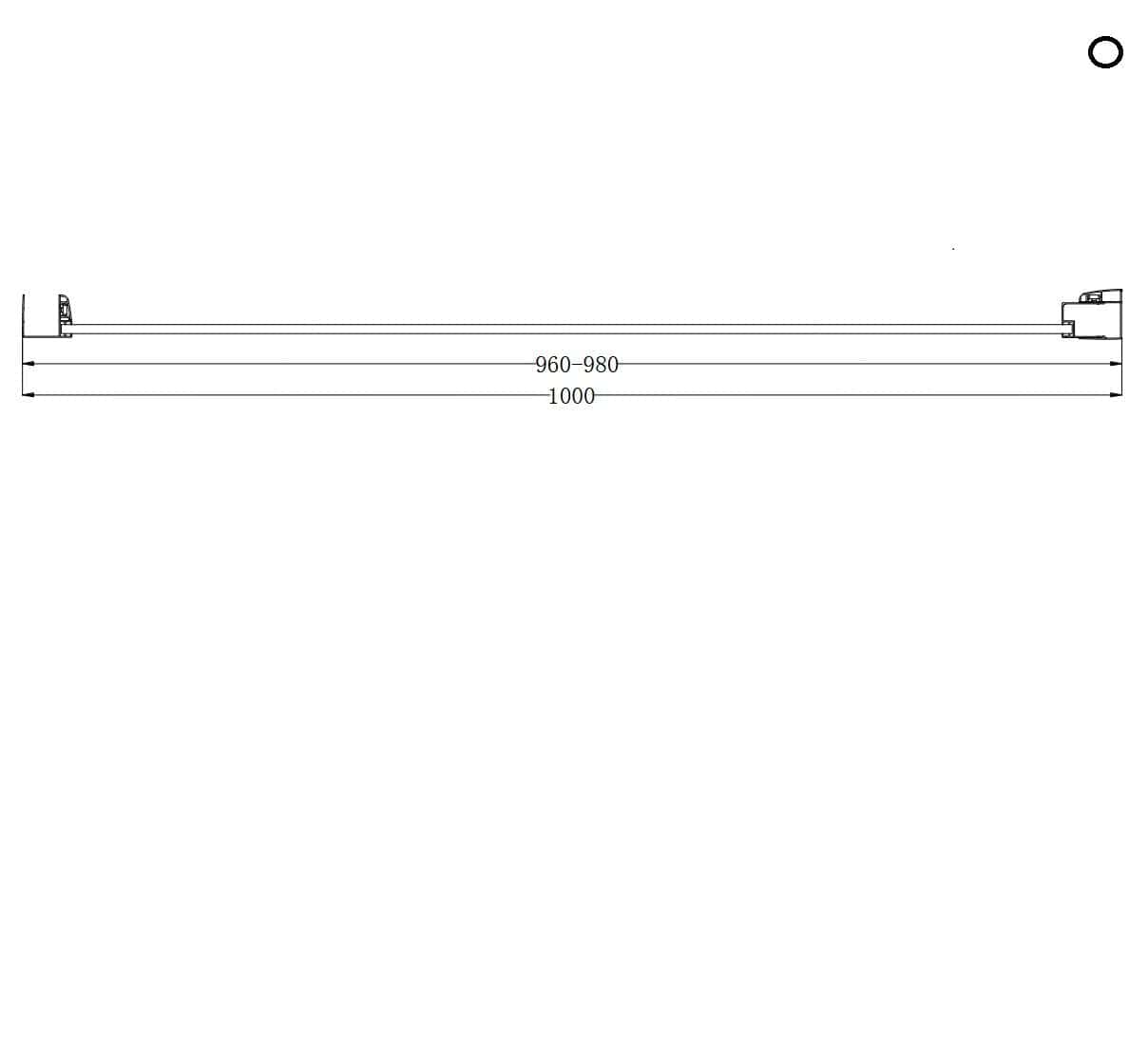 Eastbrook Side Panel Eastbrook Corniche 2000 8mm Side Panel for Hinged Doors
