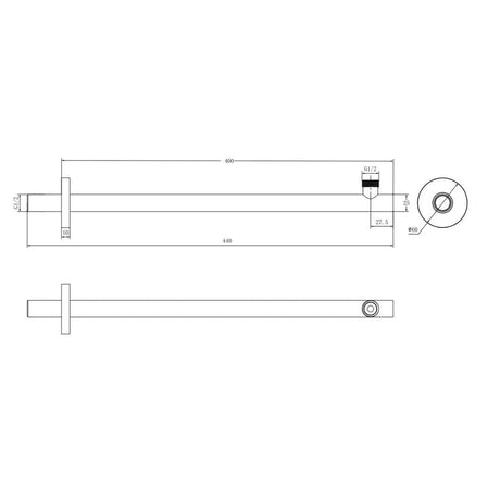 Aquarius Fixed Shower Arm Aquarius Modern Round Fixed Overhead Shower Arm