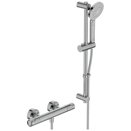 Ideal Standard Exposed Shower Set Ideal Standard Ceratherm T50 Exposed Thermostatic Shower Valve Set with Adjustable Riser and Handset in Chrome