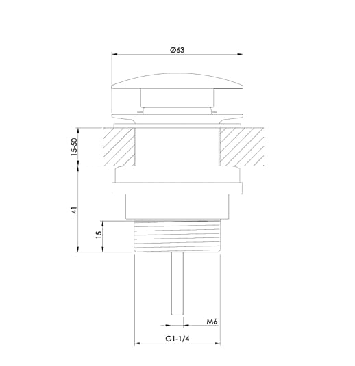 JTP Basin Waste JTP VOS Universal Click Clack Basin Waste