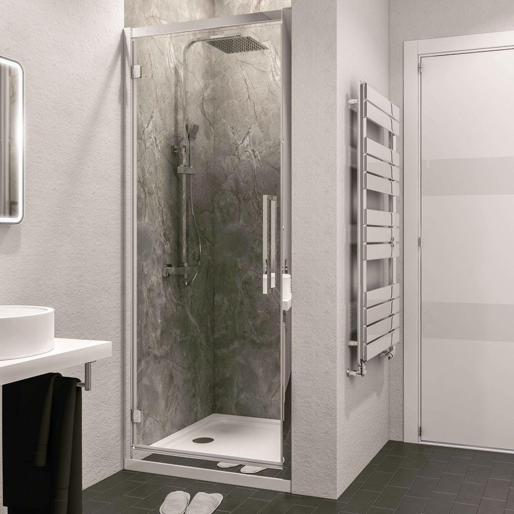 Eastbrook Hinged Shower Door Chrome / 900mm Eastbrook Corniche 2000 8mm Hinged Shower Door