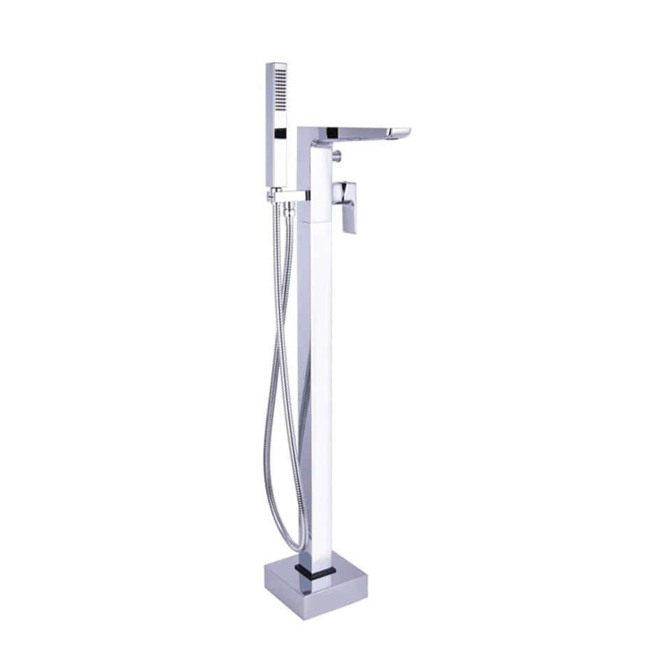 Aquarius Freestanding Bath Filler Chrome Aquarius Hydro Floor Standing Bath Shower Mixer Tap with Shower Kit