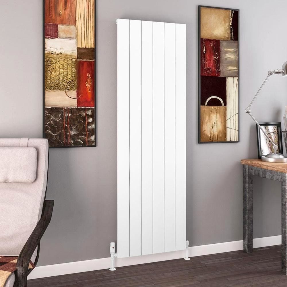 Eastbrook Charlton Vertical Aluminium Designer Radiator in Matt White
