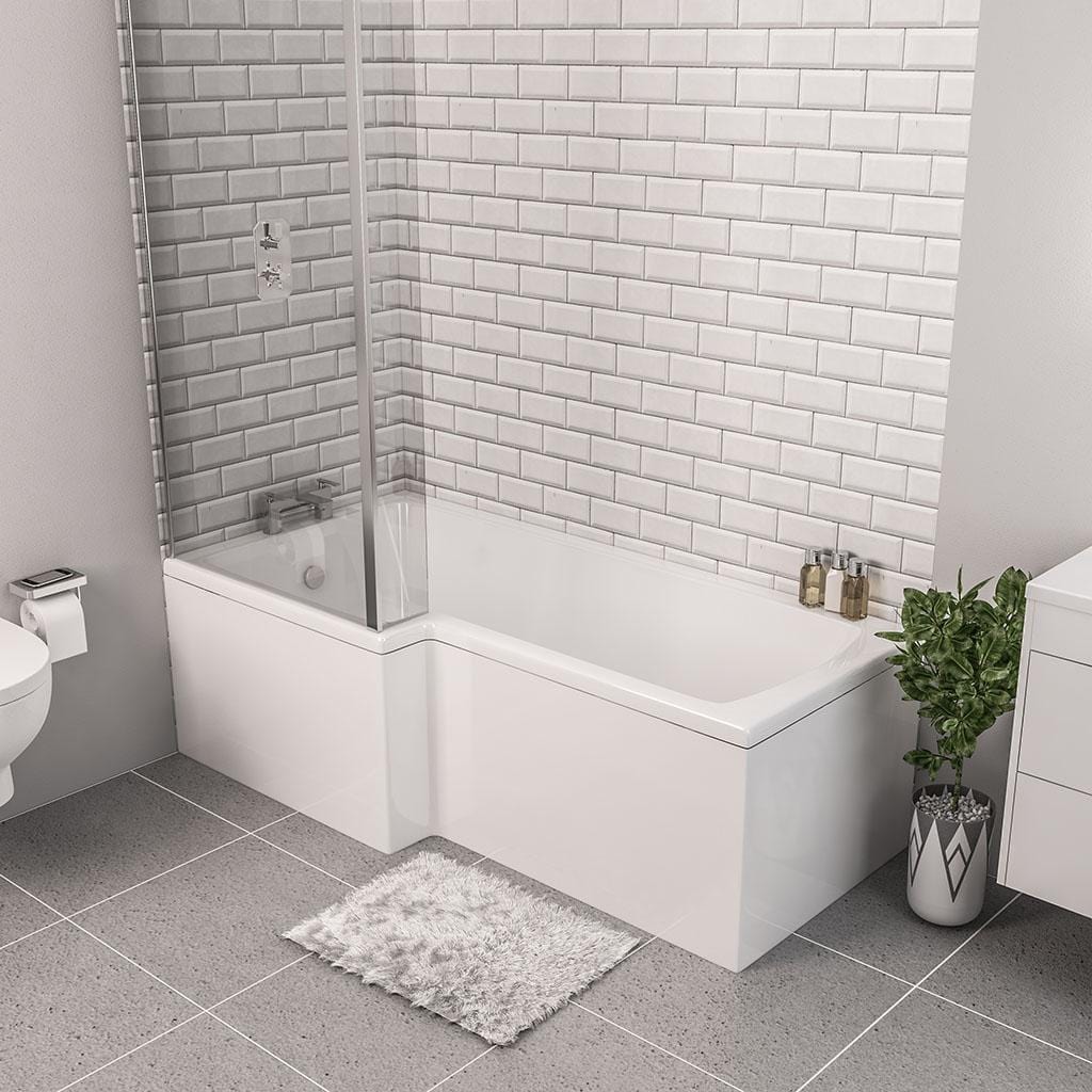Eastbrook L-Shaped Shower Bath Eastbrook Shannon L-Shape Shower Bath