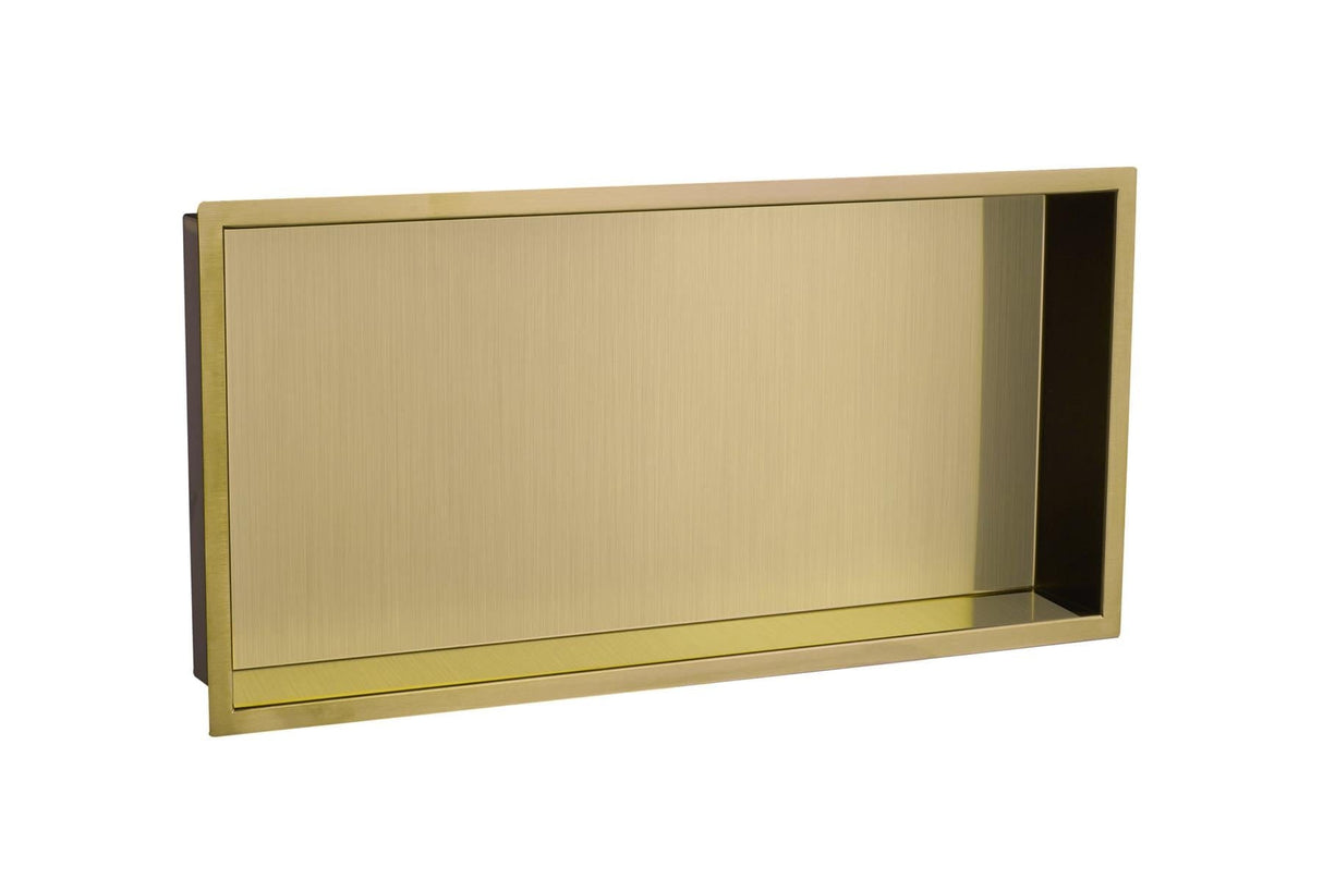 JTP Shelf Brushed Brass JTP VOS Rectangular Shower Niche - 300 x 600mm