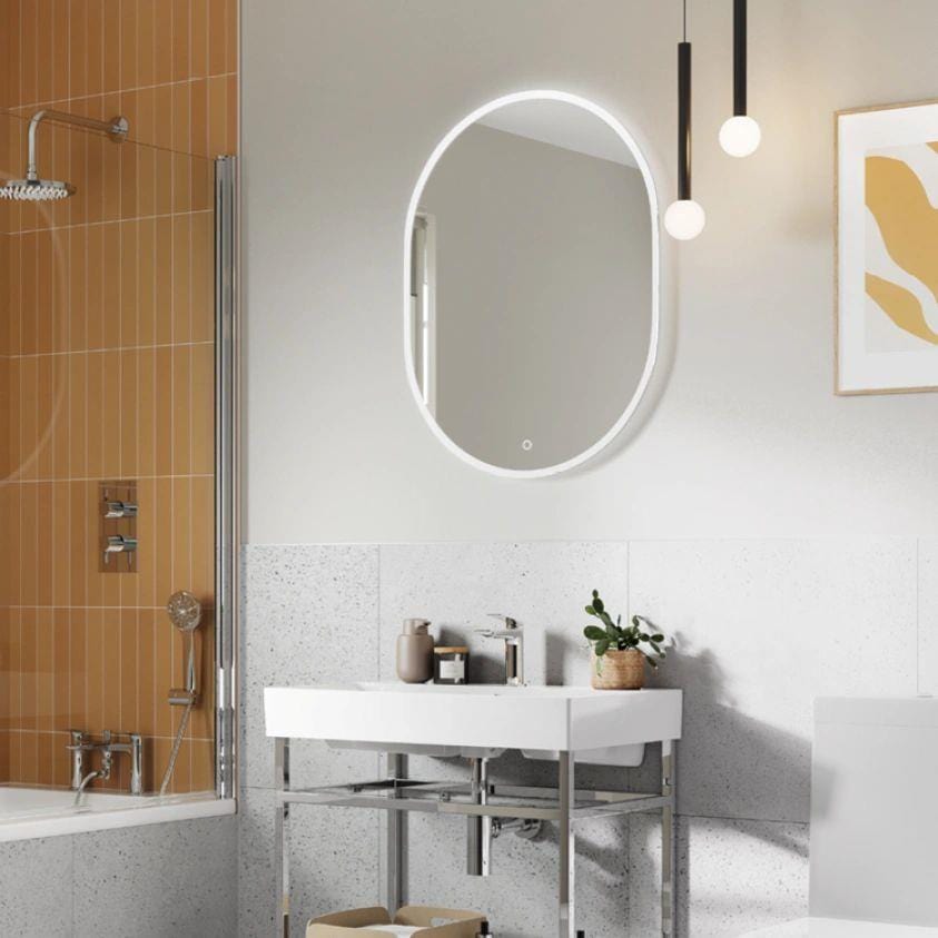 Britton Illuminated Mirror Britton Shoreditch Oblong LED Illuminated Mirror with Demister