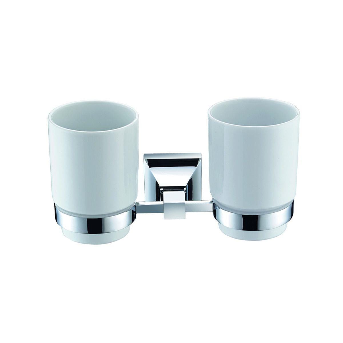 Heritage Toothbrush Holder Heritage Chancery Double Tumbler and Holder in Chrome
