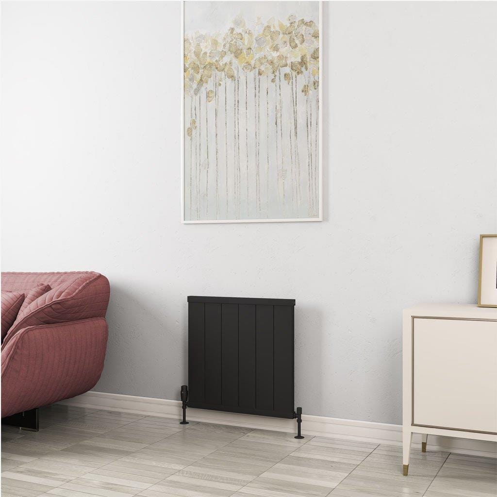 Eastbrook Panel Radiator 600 x 610mm / Matt Black Eastbrook Kingswood Slimline Horizontal Aluminium Radiator
