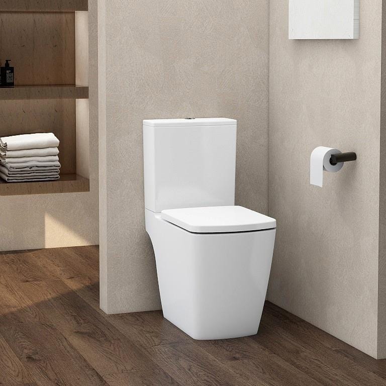 Imex Close Coupled Toilet Imex Ravine Open Back Close Coupled Rimless Toilet with Soft Close Seat