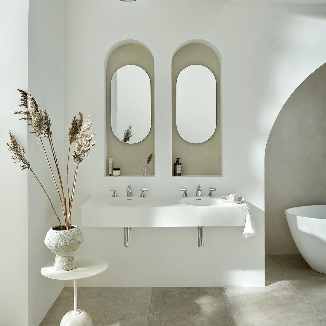 VADO 3 Tap Hole Basin Set Vado Arrondi 3 Hole Lever Handle Basin Mixer Tap in Chrome